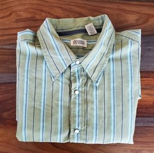 Industrial Exchange Men's Shirt, Long Sleeve, Pearlized Snaps, XL